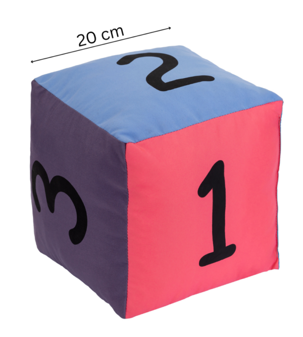 Kostka edukacyjna Pastelowa 20 cm Cyfry — pomoc dydaktyczna do zajęć
