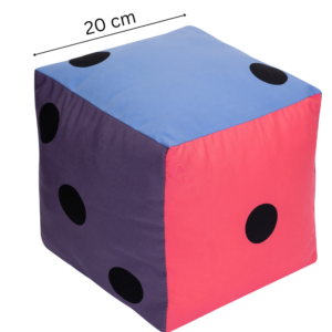 Kostka edukacyjna Pastelowa 20 cm Kropki — pomoc dydaktyczna do zajęć