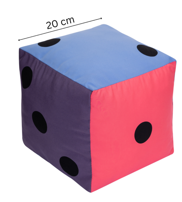 Kostka edukacyjna Pastelowa 20 cm Kropki — pomoc dydaktyczna do zajęć