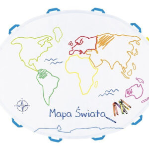 Kreatywna Mata Edukacyjna Mapa Świata AKSON (do malowania) — pomoc dydaktyczna do zajęć