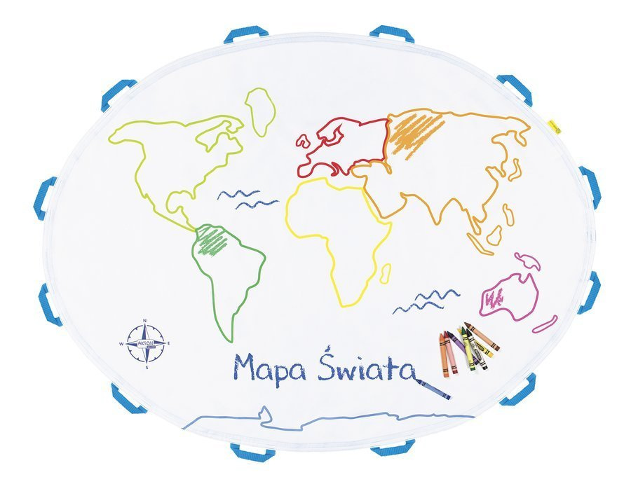 Kreatywna Mata Edukacyjna Mapa Świata AKSON (do malowania) — pomoc dydaktyczna do zajęć