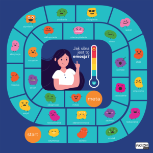 Mata Animacyjna GRA EMOCJE 100×100 cm — pomoc dydaktyczna do zajęć