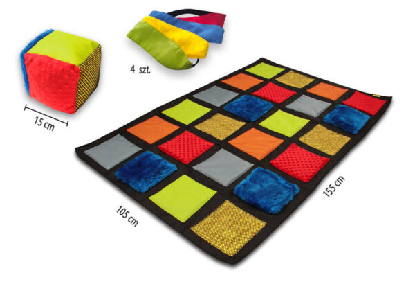 Mata twister sensoryczny zestaw Mata TWISTER Sensoryczny ZESTAW — pomoc dydaktyczna do zajęć