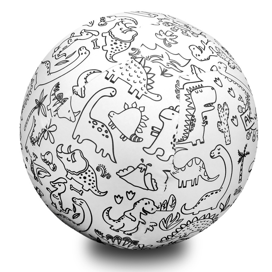 Piłka Balonowa do kolorowania DINO 30 cm — pomoc dydaktyczna do zajęć