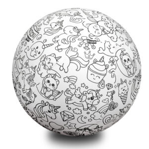 Piłka Balonowa do kolorowania JEDNOROŻCE 30 cm — pomoc dydaktyczna do zajęć