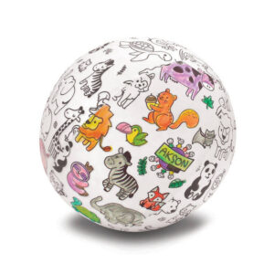 Piłka Balonowa do kolorowania ZWIERZĄTKA 30 cm — pomoc dydaktyczna do zajęć
