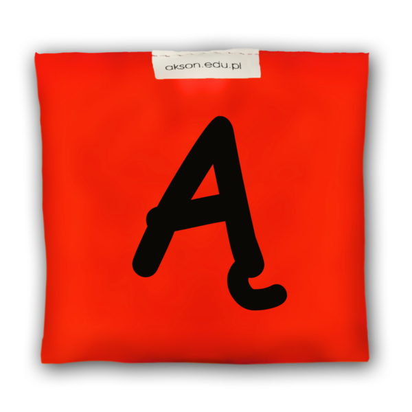 Woreczek gimnastyczny z literką Ą – szkolny Akson — pomoc dydaktyczna do zajęć