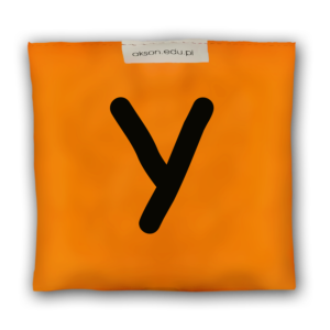 Woreczek gimnastyczny z literką Y – szkolny Akson — pomoc dydaktyczna do zajęć