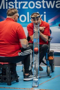 Zawodnik podczas meczu Polskiej Ligi Bocci – Bielsko-Biała, wrzesień 2026