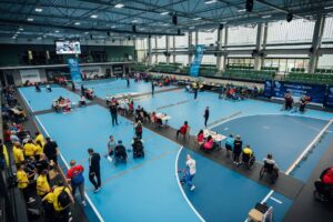 Hala Centrum Sportu Rekord z wyklejonymi boiskami do bocci – Bielsko-Biała, wrzesień 2026
