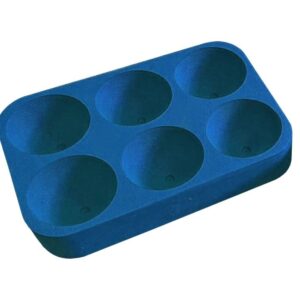 Boccia SixPack niebieska – piankowa taca na 6 bil do boccii