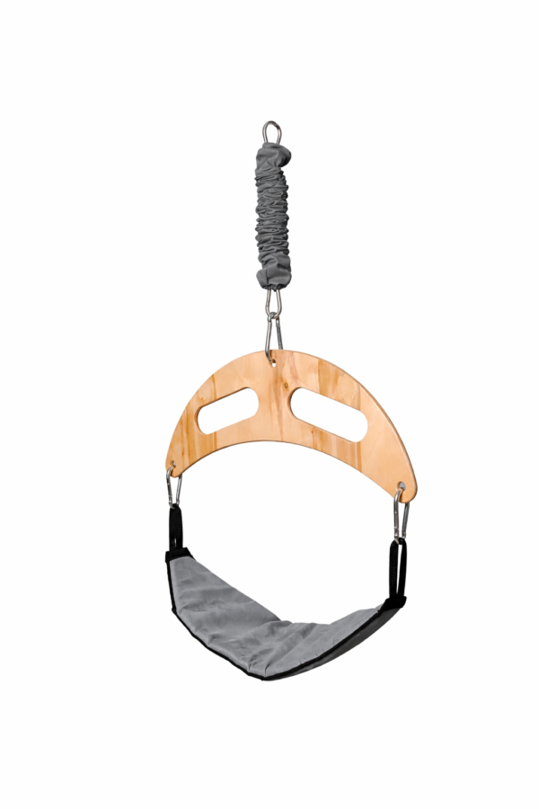 Skoczek szary Skoczek sensoryczny szary podwieszany z systemem bungee i sklejką