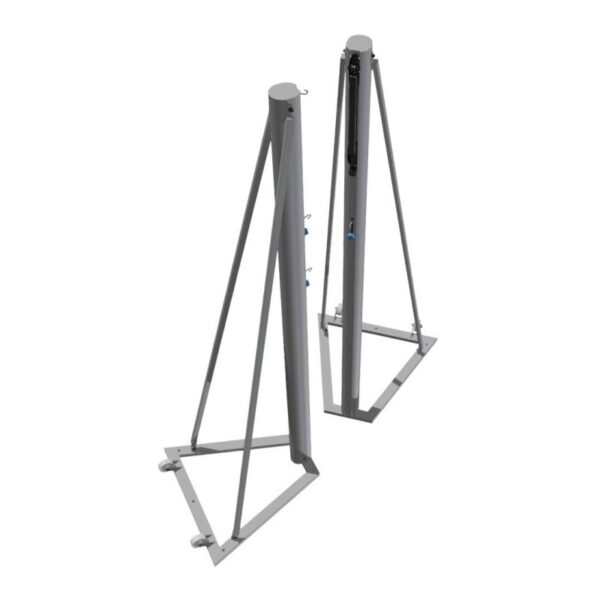 Słupki do siatkówki aluminiowe podstawie – widok 2