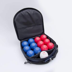 Boccia Superior Classic 2026 w torbie na ramię – otwarta torba z kompletem bil i jackiem