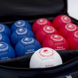 Boccia Superior Classic 2026 w torbie na ramię – bile czerwone i niebieskie wyjmowane z torby
