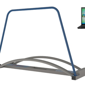 Symulator narciarski PRO SKI Classic z zestawem gier 360 wyświetlanym na laptopie