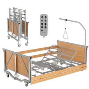 Medilife Max Low - łóżko rehabilitacyjne medyczne elektryczne. 120x200cm do 320kg, stelaż stalowy, obniżone.