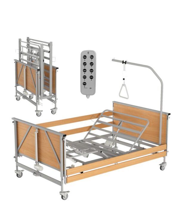 Lozko rehabilitacyjne bariatryczne do 270 kg medilife bed max.jpg Medilife Max - łóżko rehabilitacyjne medyczne elektryczne. 120x200cm do 320kg, stelaż stalowy
