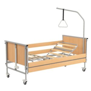 Medilife Care Low - łóżko rehabilitacyjne medyczne elektryczne. 90x200cm do 215kg, stelaż drewniany, obniżone – zdjęcie 4