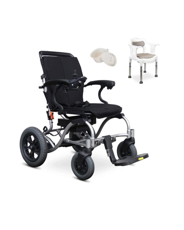 Medilife GO wózek inwalidzki elektryczny (D130EL) + KRZESŁO PRYSZNICOWE MEDILIFE K1