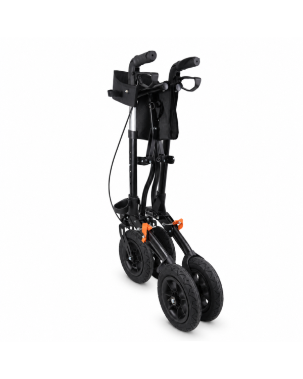 MEDILIFE GRAND BALKONIK CHODZIK DLA SENIORA TERENOWY Z SIEDZISKIEM - BLACK – zdjęcie 2