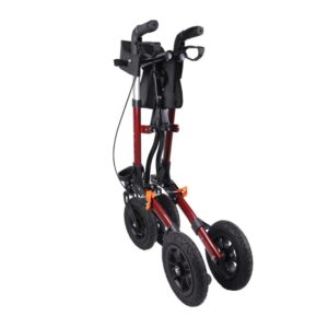 MEDILIFE GRAND BALKONIK CHODZIK DLA SENIORA TERENOWY Z SIEDZISKIEM - RED – zdjęcie 3