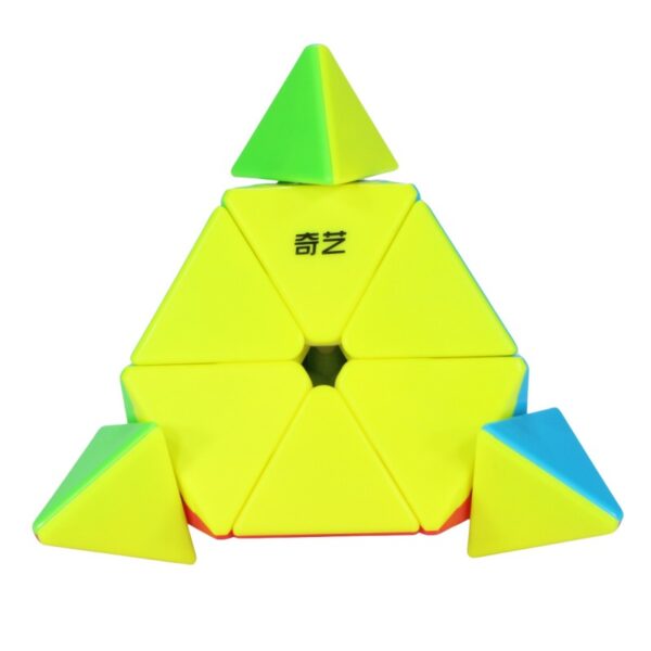 Piramidka Pyraminx QiYi QiMing S3 stickerless – łamigłówka logiczna – zdjęcie 4